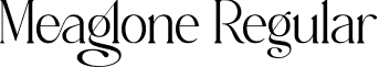 Meaglone Regular font - Meaglone.otf