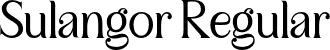 Sulangor Regular font - SulangorNormal-w1Vp6.otf