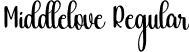 Middlelove Regular font - Middlelove.otf