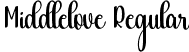 Middlelove Regular font - Middlelove.ttf