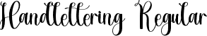 Handlettering Regular font - Handlettering.ttf