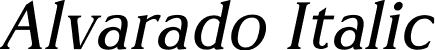 Alvarado Italic font - Alvarado-RegularItalic.otf