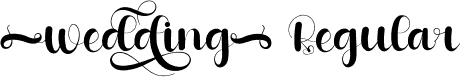 Wedding Regular font - Wedding.otf