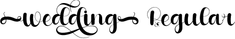 Wedding Regular font - Wedding.ttf