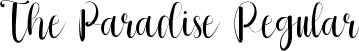 The Paradise Regular font - The Paradise.ttf