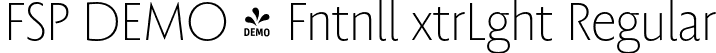 FSP DEMO - Fntnll xtrLght Regular font - Fontspring-DEMO-fontanella-extralight.otf