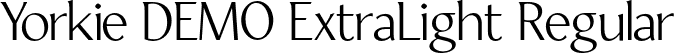 Yorkie DEMO ExtraLight Regular font - YorkieDEMO-ExtraLight.otf