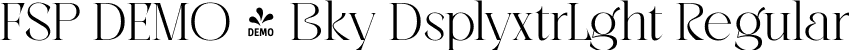 FSP DEMO - Bky DsplyxtrLght Regular font - Fontspring-DEMO-beokay-displayextralight.ttf