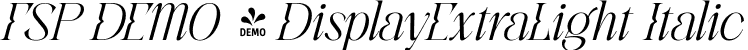 FSP DEMO - DisplayExtraLight Italic font - Fontspring-DEMO-beokay-displayextralightitalic.ttf