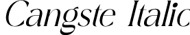 Cangste Italic font - Cangste-Italic.otf