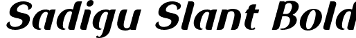 Sadigu Slant Bold font - Sadigu-BoldSlanted.otf