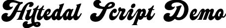 Hittedal Script Demo font - hittedalscriptdemo-jr09m.otf