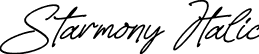 Starmony Italic font - Starmony-Italic.otf