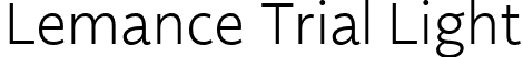 Lemance Trial Light font - Lemance_Trial_Lt.ttf