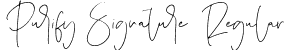 Purify Signature Regular font - Purify-Signature.otf