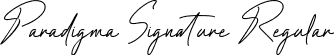 Paradigma Signature Regular font - paradigmasignature-ov1p8.ttf