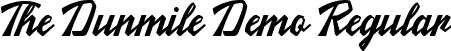 The Dunmile Demo Regular font - thedunmiledemo-zv7lx.ttf