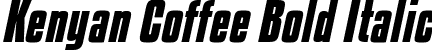 Kenyan Coffee Bold Italic font - kenyan coffee bd it.ttf