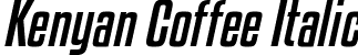 Kenyan Coffee Italic font - kenyan coffee rg it.ttf