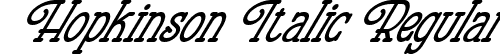 Hopkinson Italic Regular font - HopkinsonItalic-axepR.ttf