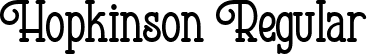 Hopkinson Regular font - Hopkinson-OV8A4.ttf