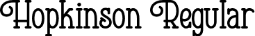 Hopkinson Regular font - HopkinsonRegular-Ea0Jn.otf