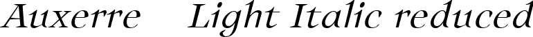 Auxerre 46 Light Italic reduced font - Auxerre-46-Light-Italic_reduced.ttf