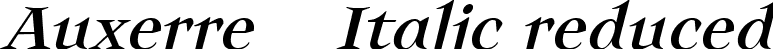 Auxerre 56 Italic reduced font - Auxerre-56-Italic_reduced.ttf