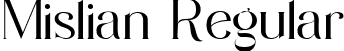 Mislian Regular font - mislian.ttf