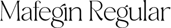 Mafegin Regular font - Mafegin.otf