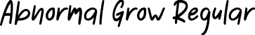 Abnormal Grow Regular font - Abnormal Grow.otf