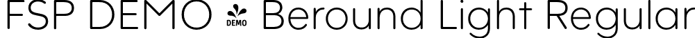 FSP DEMO - Beround Light Regular font - Fontspring-DEMO-beround-light.otf