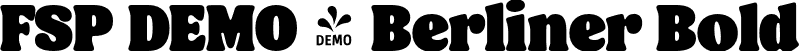 FSP DEMO - Berliner Bold font - DEMO-berliner-bold.otf