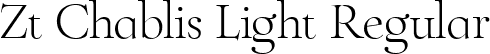 Zt Chablis Light Regular font - ZtChablisLight-ywow2.ttf