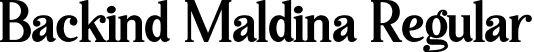 Backind Maldina Regular font - Backind Maldina.otf