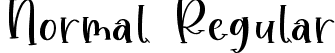 Normal Regular font - Wisebird Regular.ttf