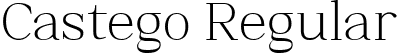 Castego Regular font - Castego.ttf