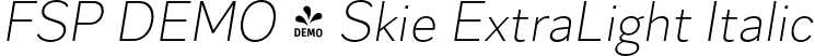 FSP DEMO - Skie ExtraLight Italic font - Fontspring-DEMO-skie-extralightitalic.otf