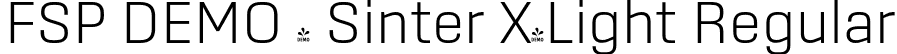 FSP DEMO - Sinter X-Light Regular font - Fontspring-DEMO-sinter-xlight-1.otf