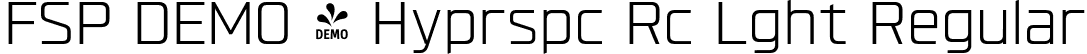 FSP DEMO - Hyprspc Rc Lght Regular font - Fontspring-DEMO-hyperspacerace-light.otf