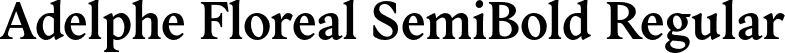 Adelphe Floreal SemiBold Regular font - Adelphe-FlorealSemiBold.otf