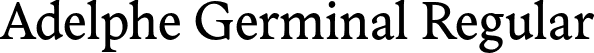 Adelphe Germinal Regular font - Adelphe-GerminalRegular.otf