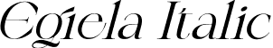 Egiela Italic font - Egiela Italic.otf