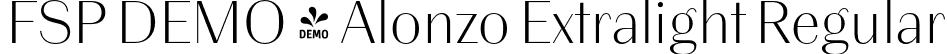 FSP DEMO - Alonzo Extralight Regular font - Fontspring-DEMO-alonzo-extralight.otf