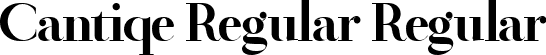 Cantiqe Regular Regular font - Cantiqe Regular.ttf