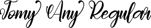 Tomy Any Regular font - TomyAny.otf