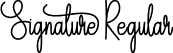 Signature Regular font - Signature.otf