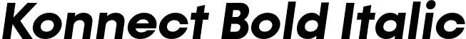 Konnect Bold Italic font - KonnectBoldItalic.otf