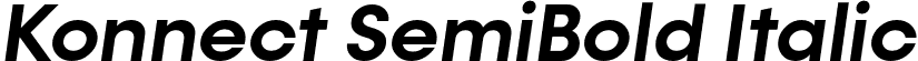 Konnect SemiBold Italic font - KonnectSemiBoldItalic.otf