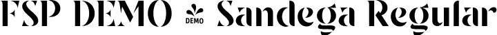 FSP DEMO - Sandega Regular font - DEMO-sandega-regular.otf